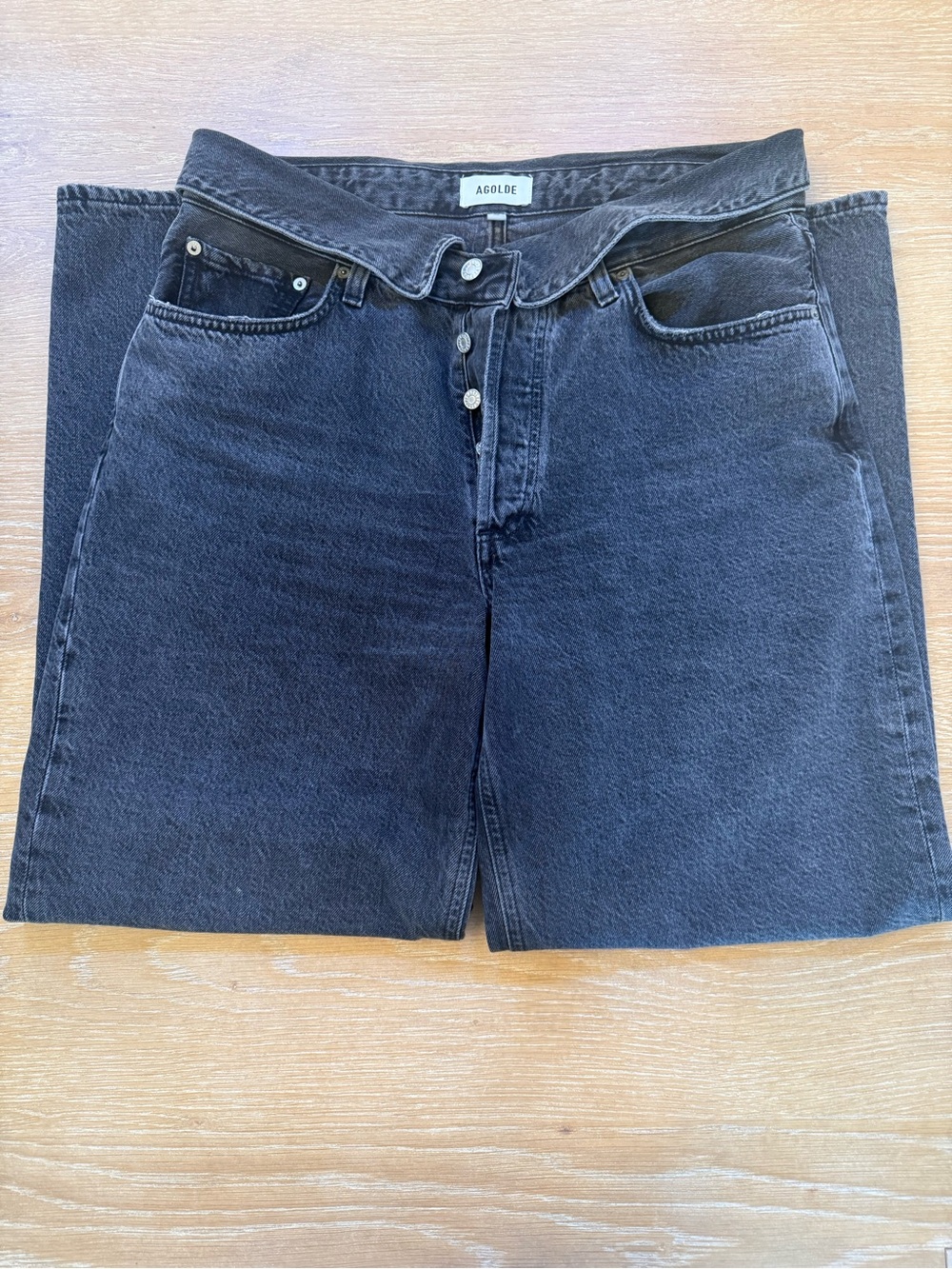 Agolde Women's Black Relaxed Jeans